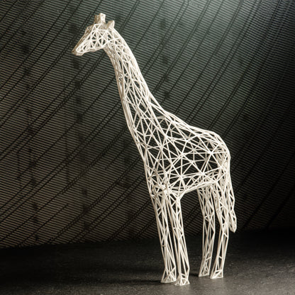 Elegant Giraffe Wireframe Sculpture