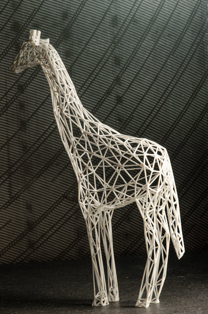 Elegant Giraffe Wireframe Sculpture