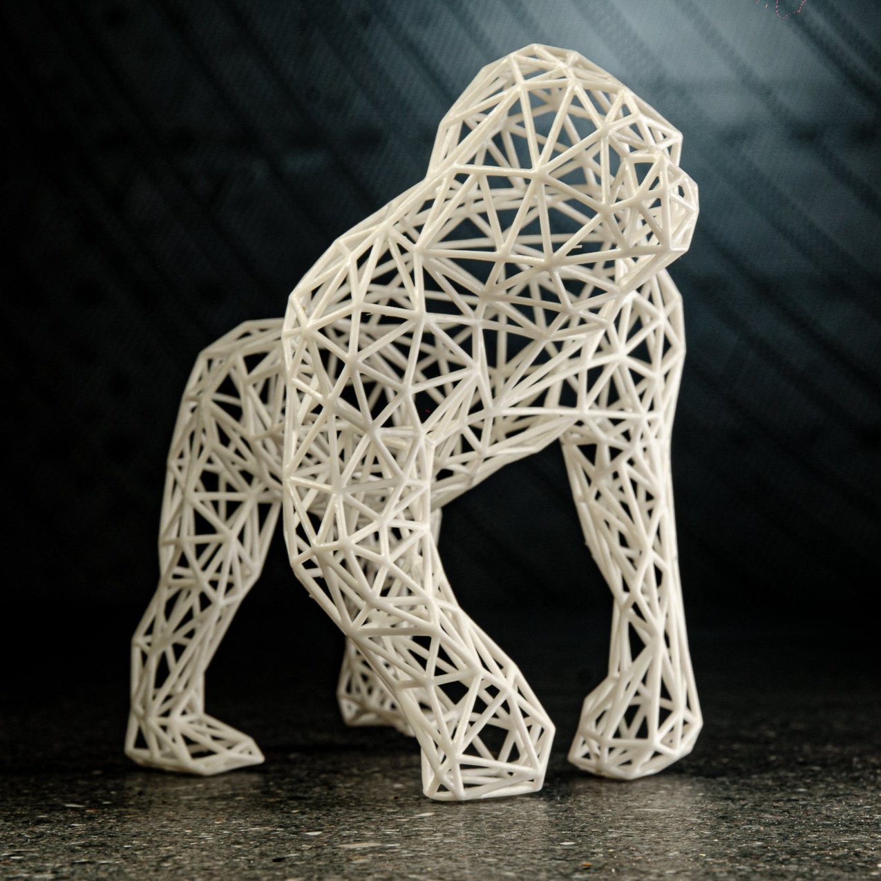 Gorilla-Skulptur – langlebiges Kunstwerk aus Kunstharz 