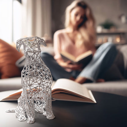 Geometrische Pitbull-Skulptur 