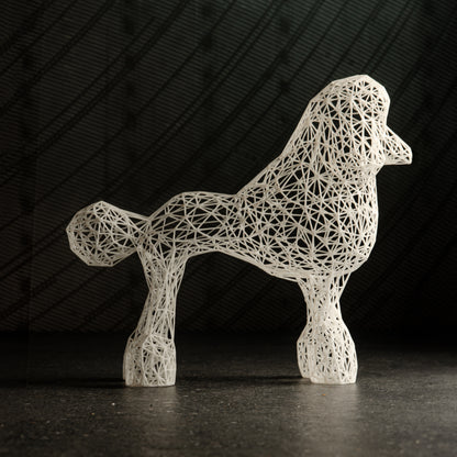 Elegant Wire Poodle Sculpture – Modern Dog Decor for Home and Office