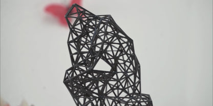 Der Denker, moderne einzeilige 3D-Skulptur