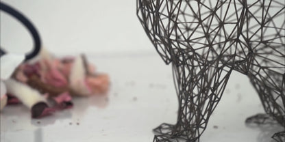 Majestic Lion Wire Art Sculpture