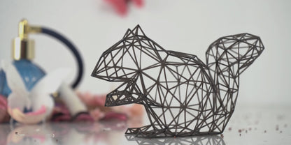 Enchanting Squirrel Wire Decor Sculpture