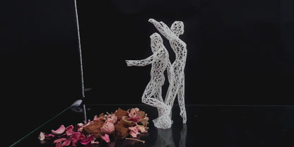 Zwillinge Dekor Skulptur - 3D Gitter Design Zodiac Art 