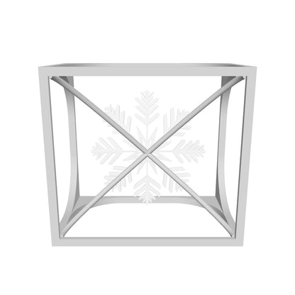 Snowflake Cube –  Minimalist Cube Design for Winter-Inspired Home Decor