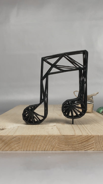 Tischdeko „Achtelnote“ – Einzigartige Gitter-Skulptur mit Musiknote – Moderne und böhmische Wohndekoration 