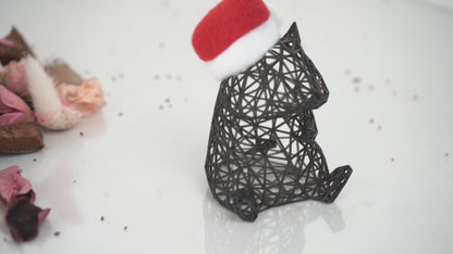 Cute Christmas hamster with hat
