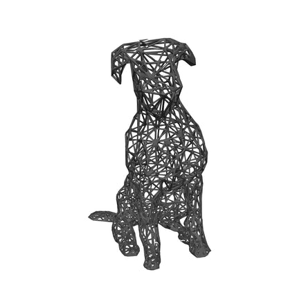 Geometrische Pitbull-Skulptur 