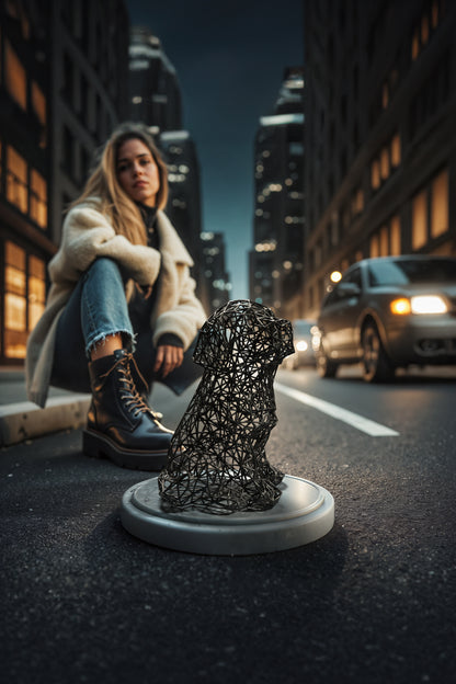 Adorable Puppy Wire Design