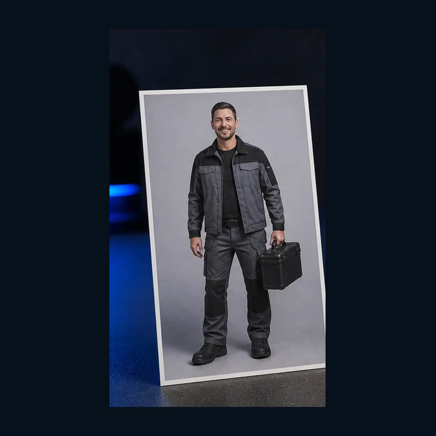 Referenzfoto eines Handwerkers
